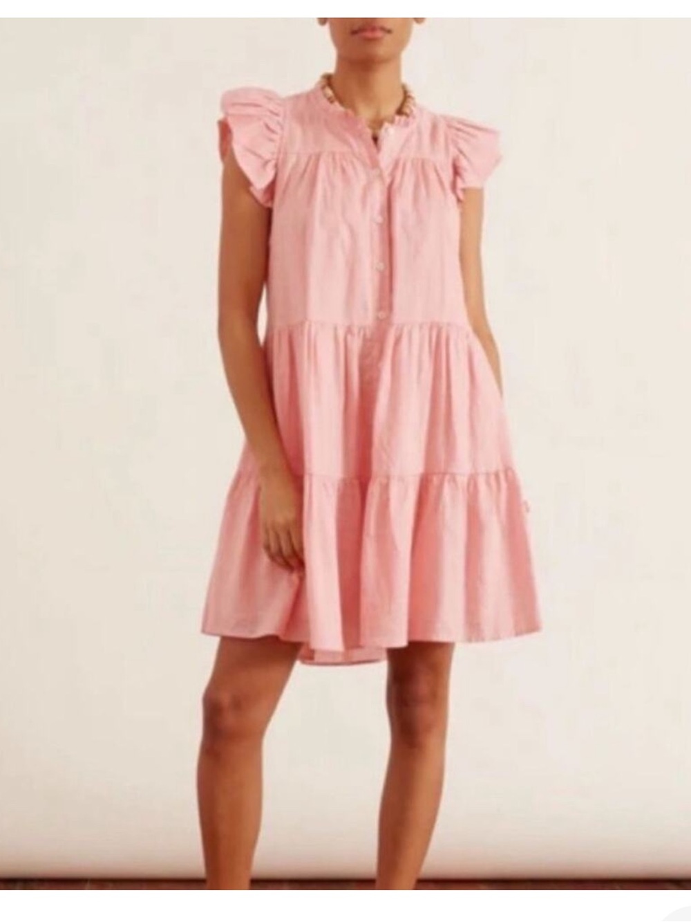 Sea New York Shannon Scallop Button Down Dress Size L